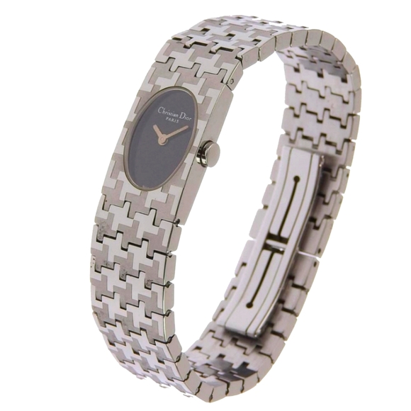 CHRISTIAN DIOR WATCH D70-100 STAINLESS STEEL SILVER QUARTZ ANALOG DISPLAY LADIES - Picture 5 of 11